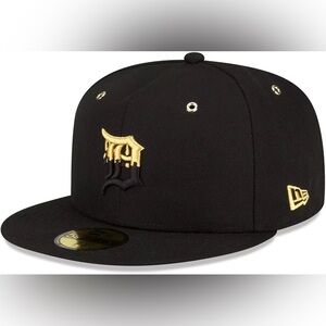 New Era Detroit Tigers Black & Gold 59FIFTY Hat 1984 World Series 7 3/4 HTF Rare
